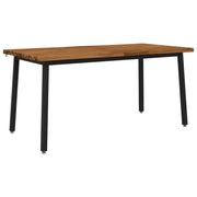Stol za blagovanje s prirodnim rubom 160 x 80 x 75 cm Prirodna