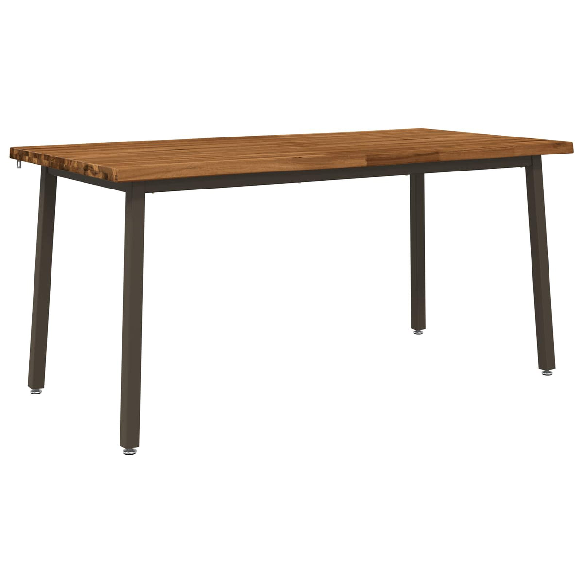 Stol za blagovanje s prirodnim rubom 160 x 80 x 75 cm Prirodna