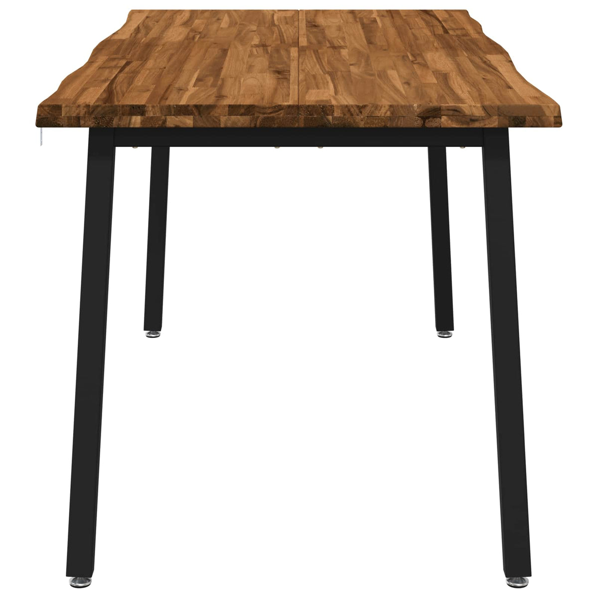 Stol za blagovanje s prirodnim rubom 160 x 90 x 75 cm Prirodna