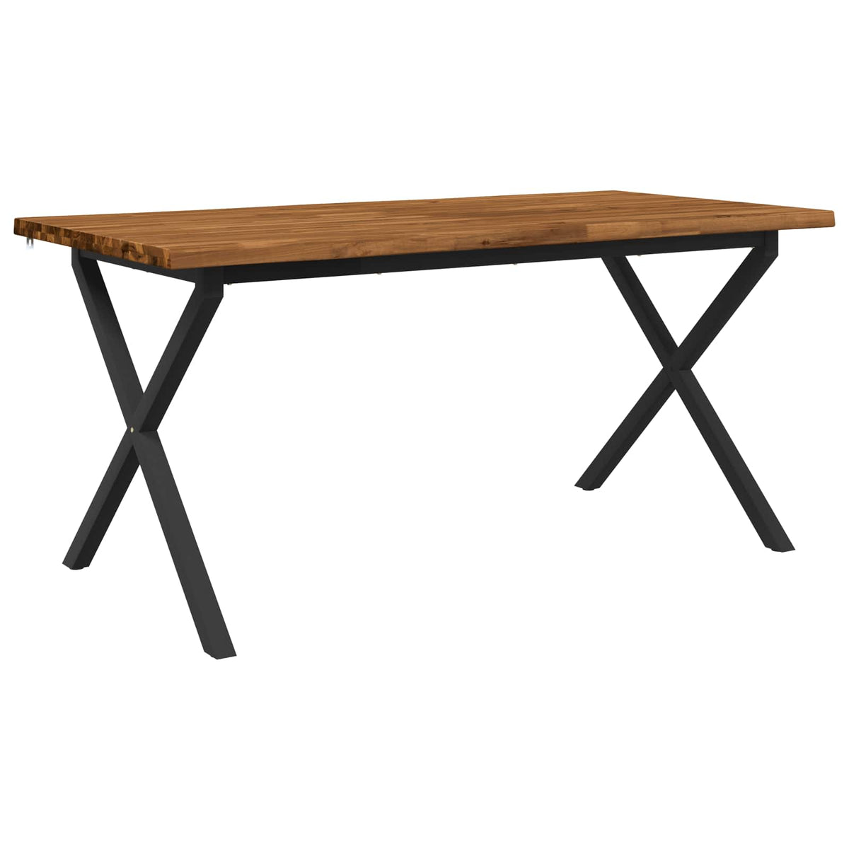 Stol za blagovanje s prirodnim rubom 160 x 80 x 75 cm Prirodna