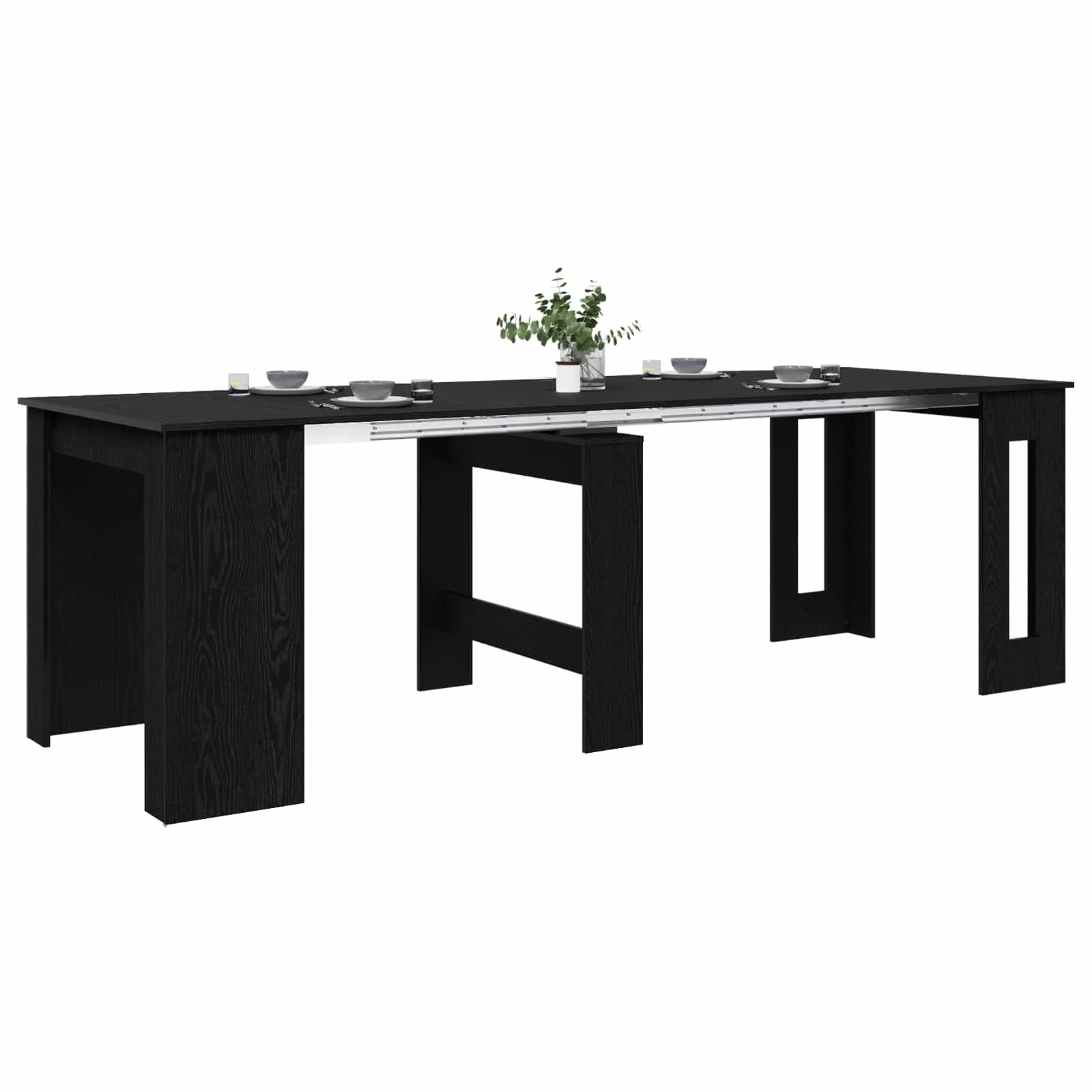 Blagovaonski stol 240 x 85 x 75 cm Konstruirano drvo Crni hrast