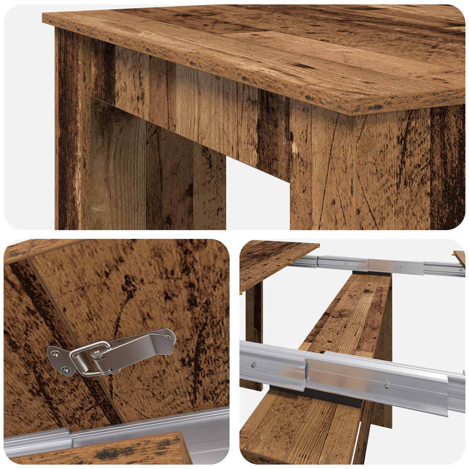 Blagovaonski stol 240 x 85 x 75 cm Konstruirano drvo Staro drvo