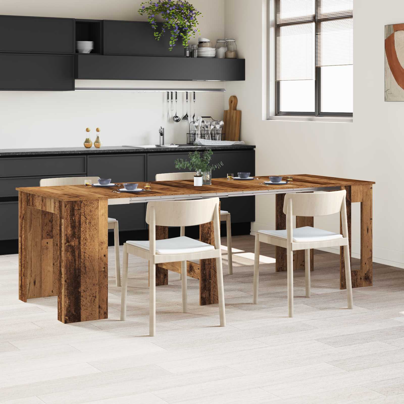 Blagovaonski stol 240 x 85 x 75 cm Konstruirano drvo Staro drvo