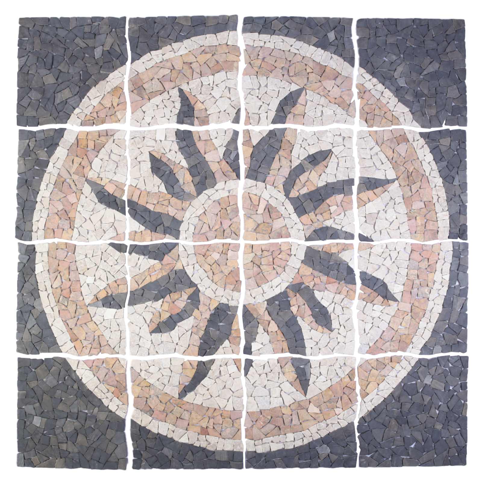 Mosaik pločice sa suncem Šareni 120 x 120 cm Mramor