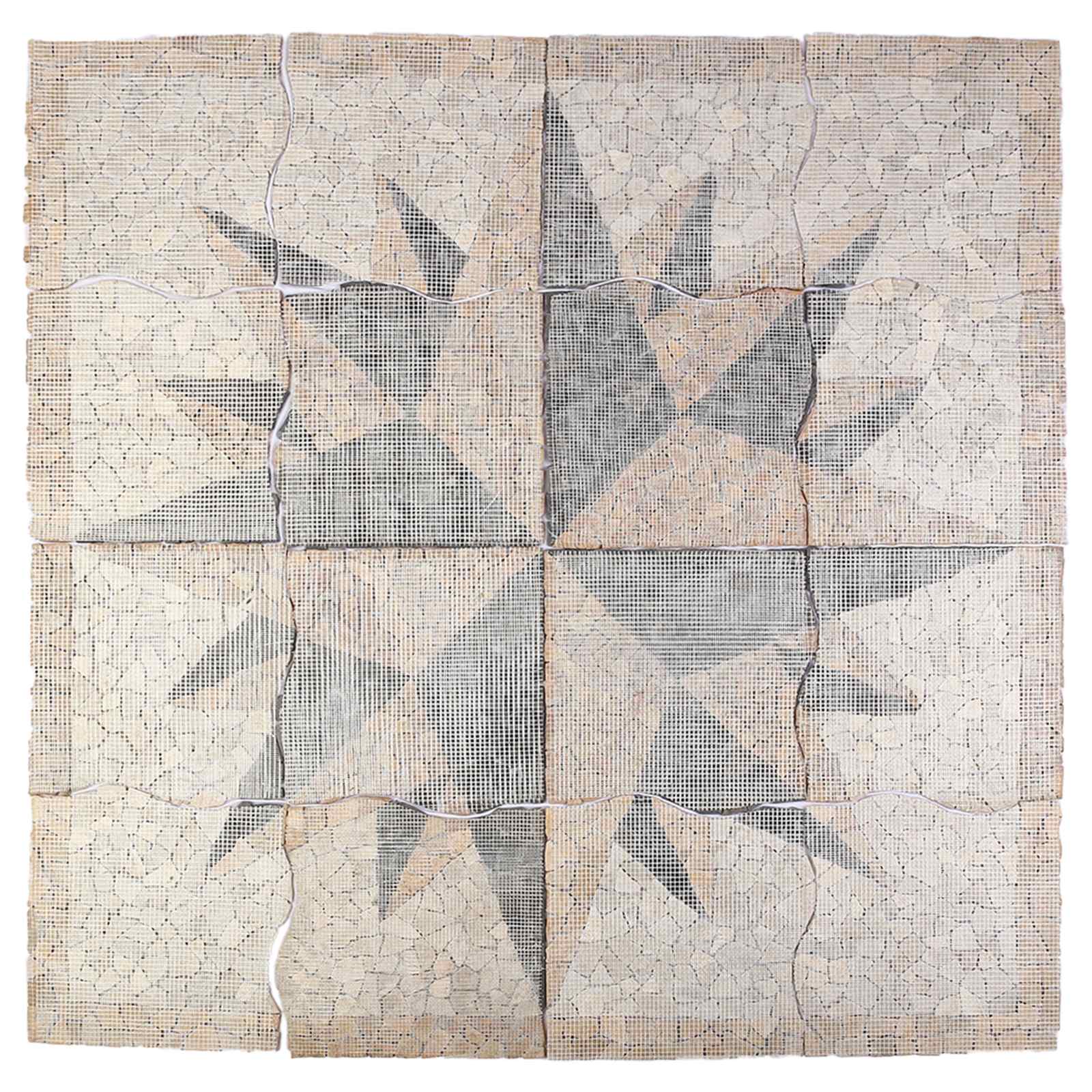 Mozaik pločice uzorka vjetra Šareni 120 x 120 cm Mramor
