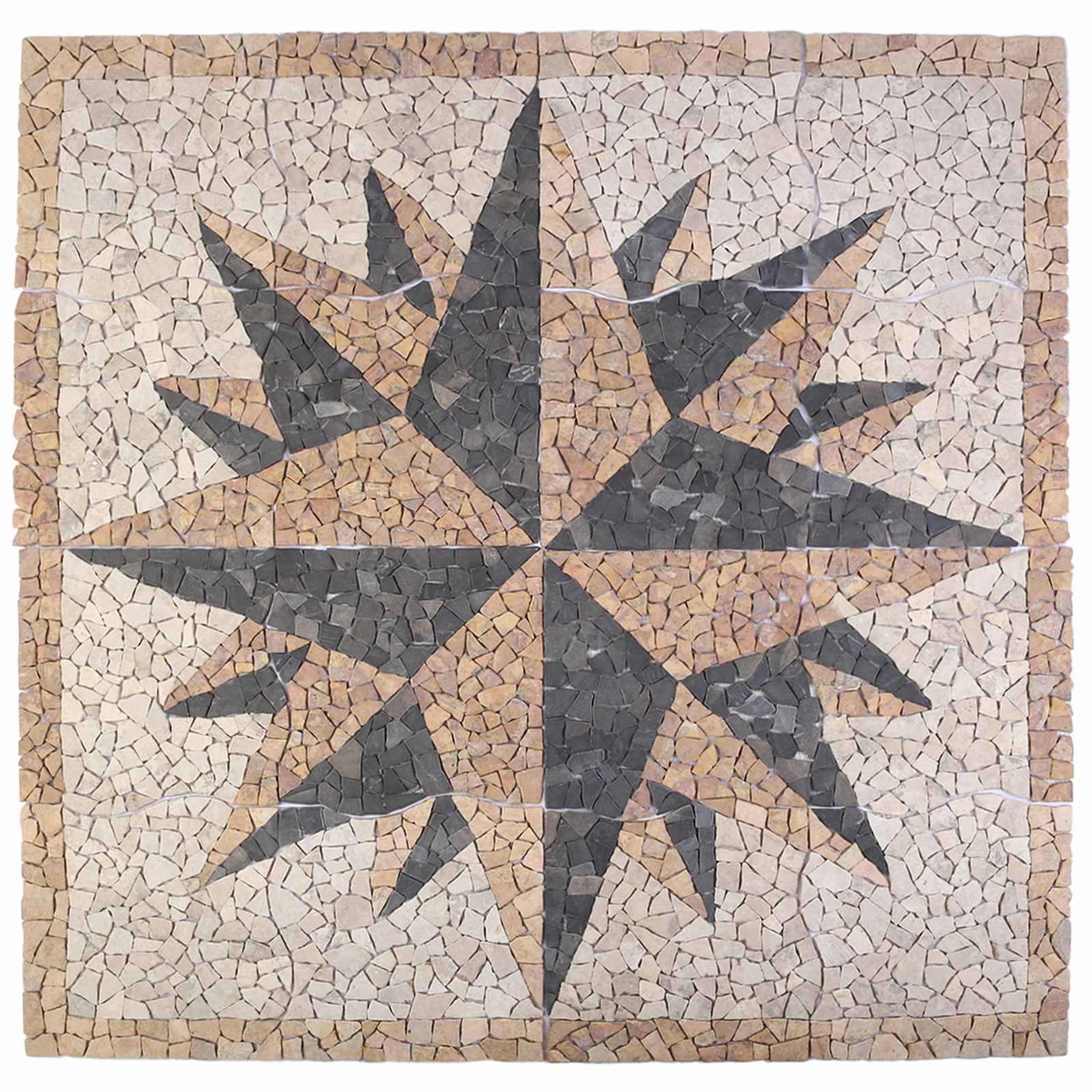 Mozaik pločice uzorka vjetra Šareni 120 x 120 cm Mramor