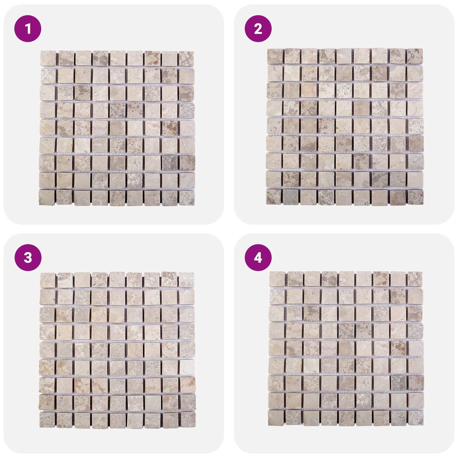 Mozaik pločice Krem 30 x 30 cm Mramor