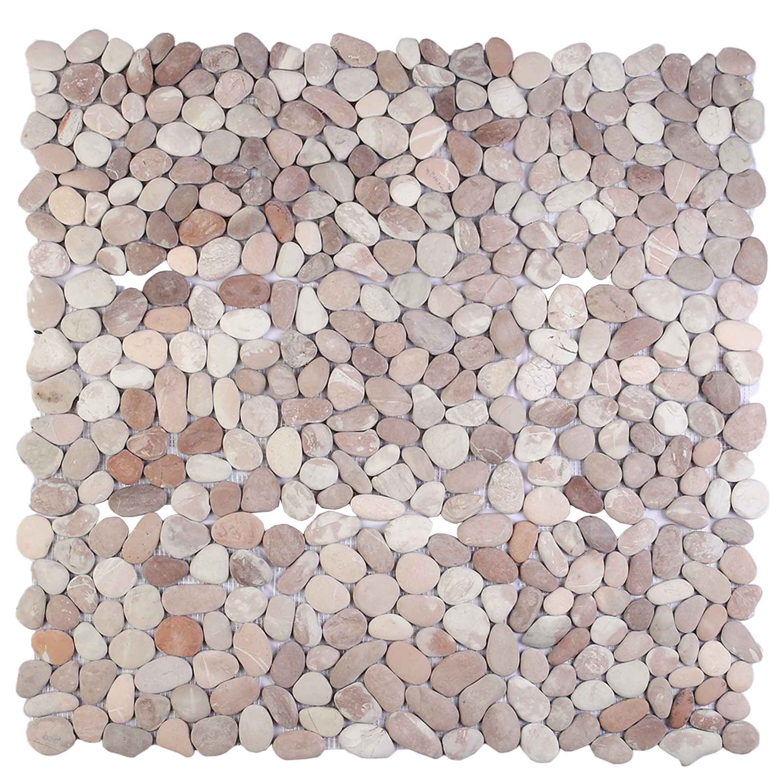 Kamenčići Bež i svijetlo ružičasta 30 x 30 cm Rijeka kamenčić