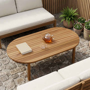 Gornji dio stola 110 x 55 x 3,5 cm Ovalni Čvrsto teak drvo