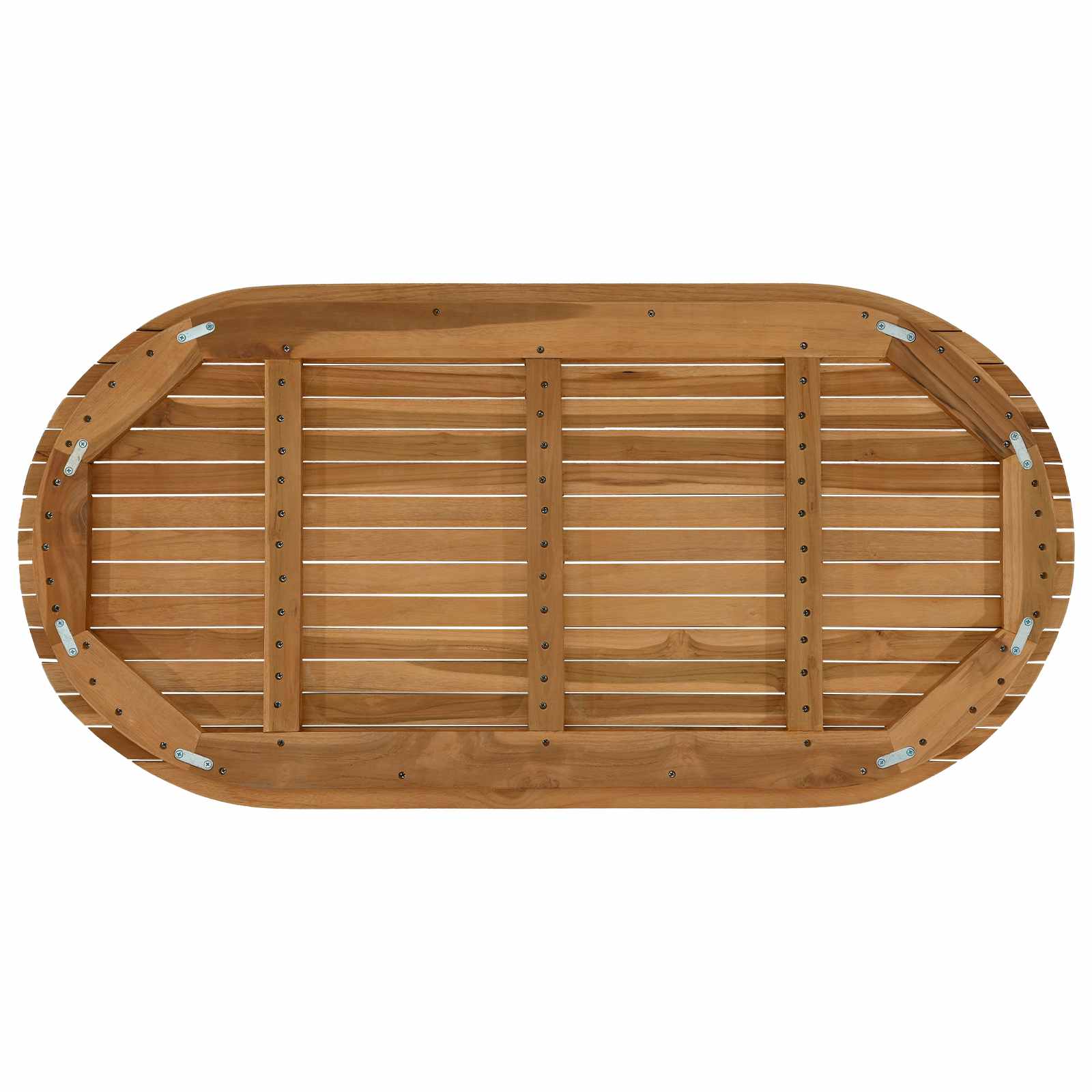 Gornji dio stola 110 x 55 x 3,5 cm Ovalni Čvrsto teak drvo