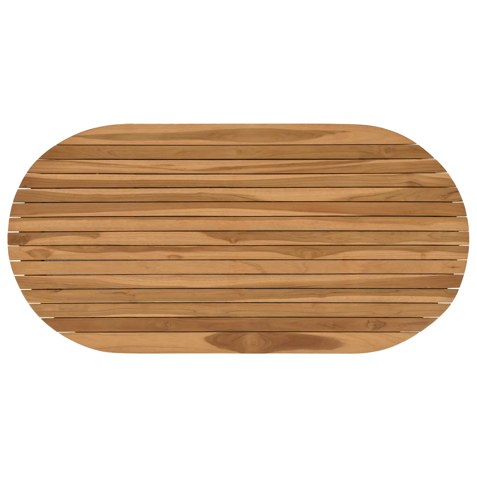 Gornji dio stola 110 x 55 x 3,5 cm Ovalni Čvrsto teak drvo