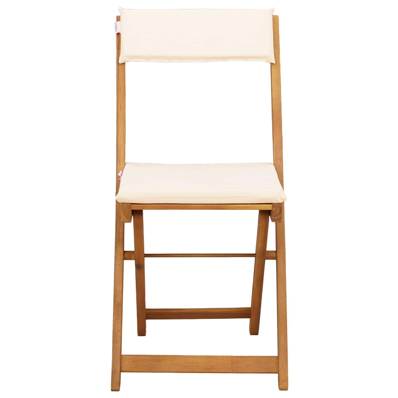 Vanjske bistro stolice 6 pcs Krem bijela 40 x 53 x 80 cm