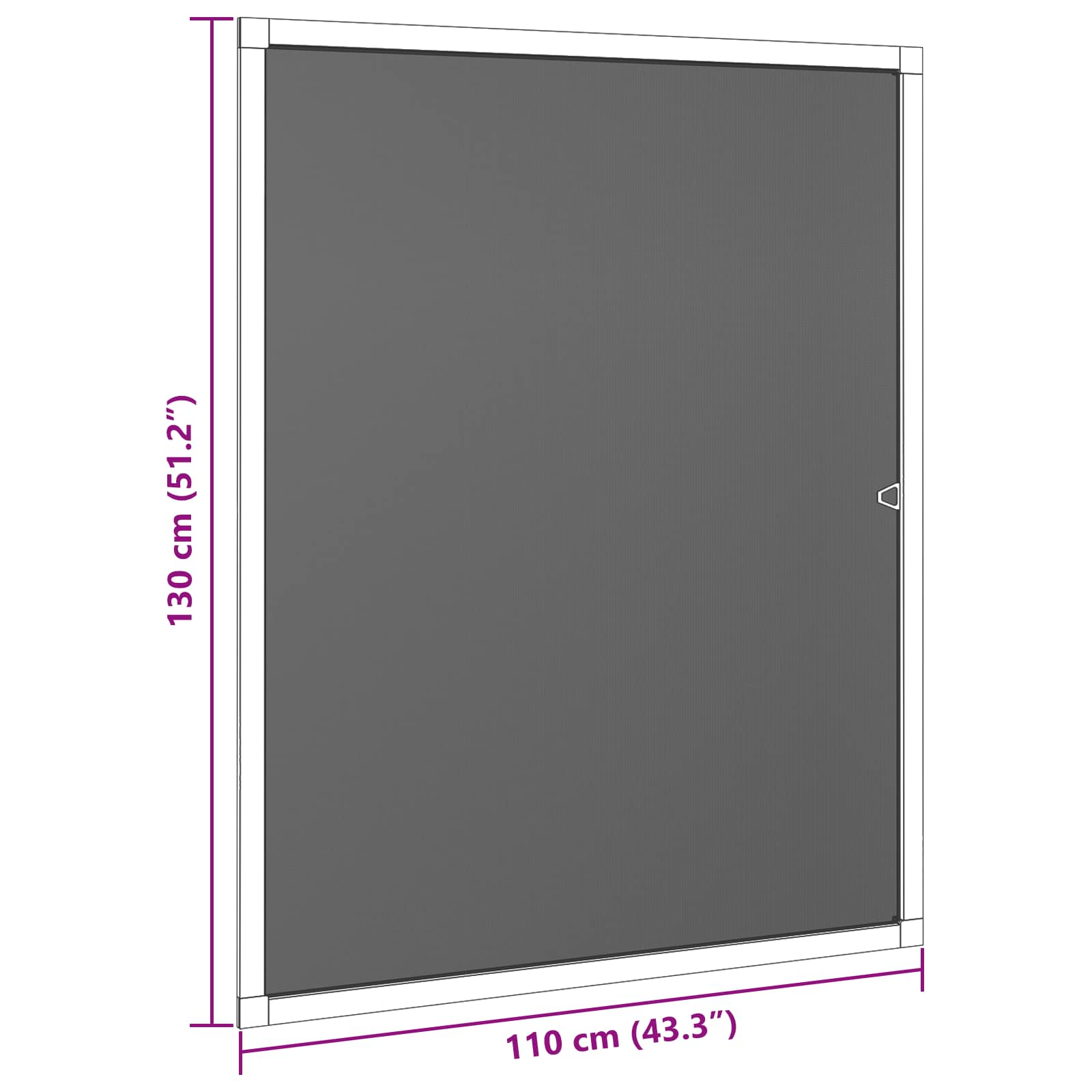 Mreža protiv insekata za prozore Antracit 110 x 130 cm