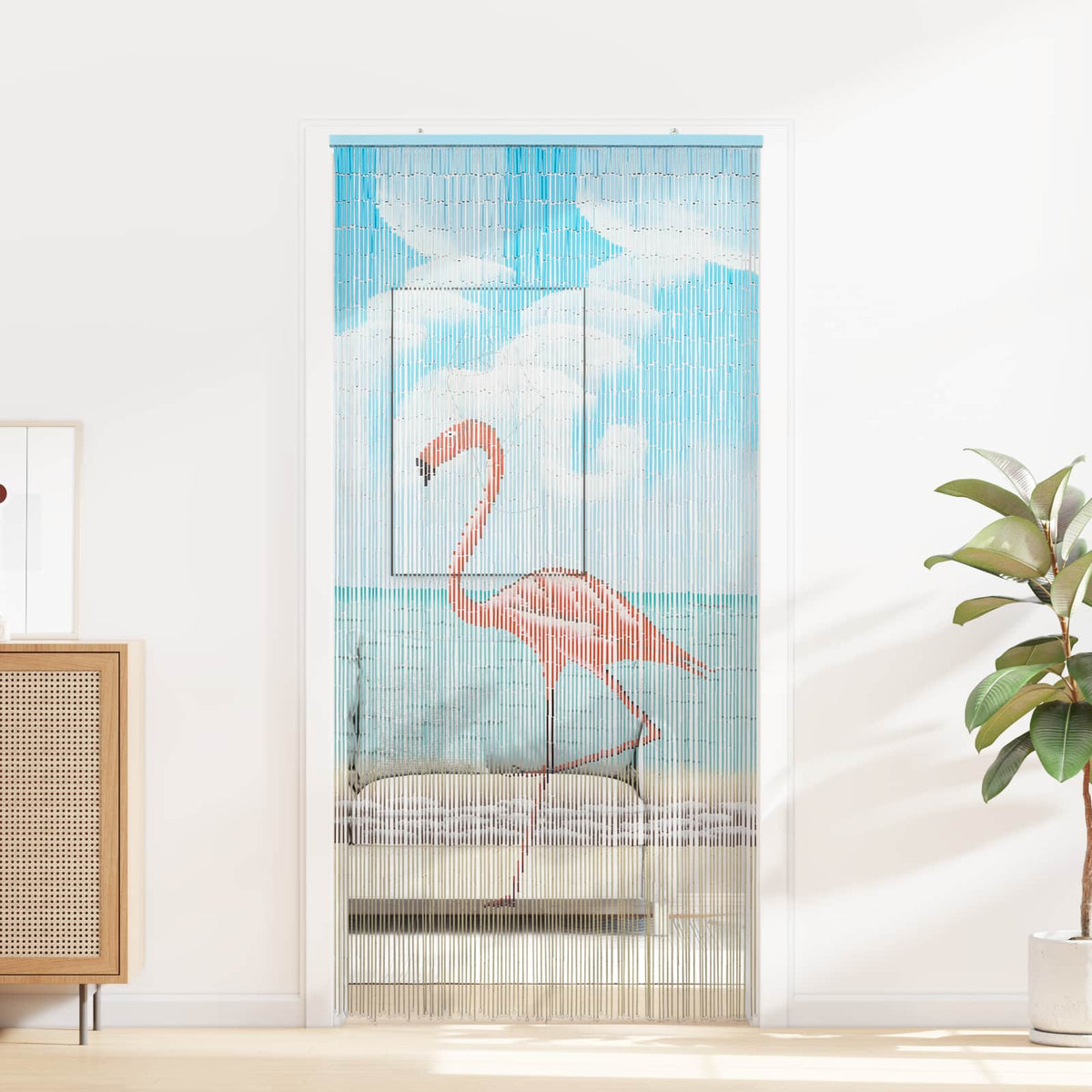 Zavjesa za vrata protiv insekata višebojna 200 x 100 cm Bambus
