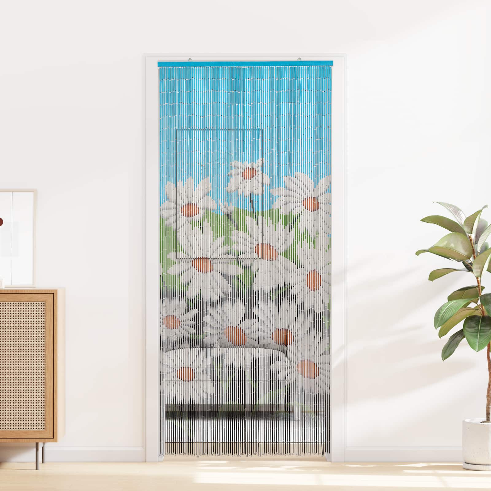 Zavjesa za vrata protiv insekata višebojna 200 x 90 cm Bambus