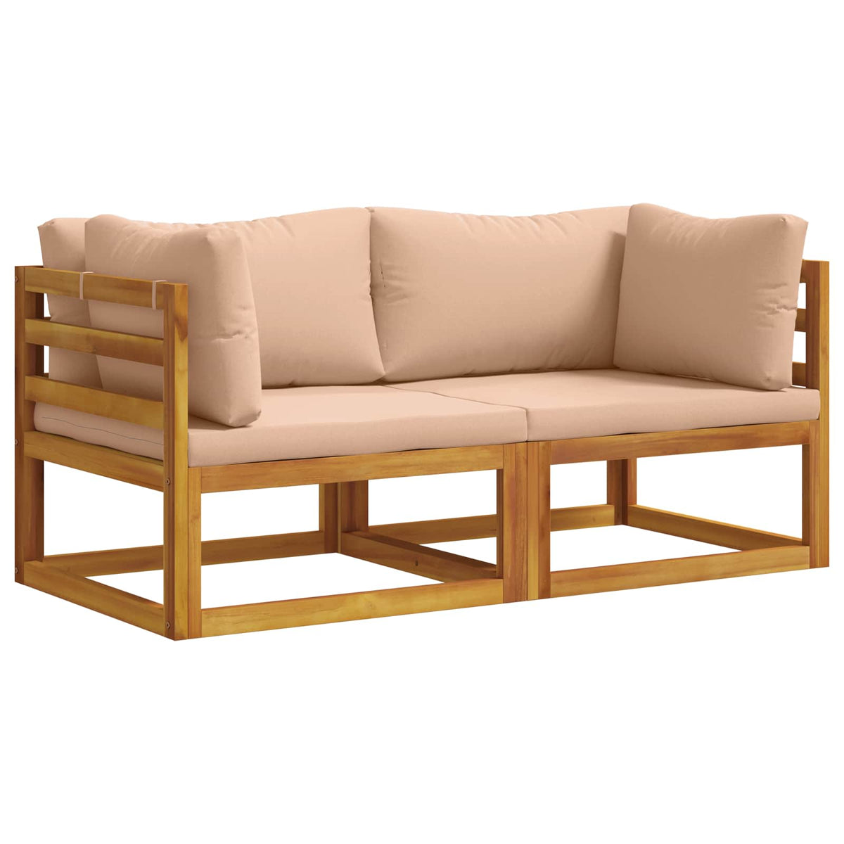 2 kom. Kauč sa sjedećnicama u kutu 100 % poliester Solid-Acacia