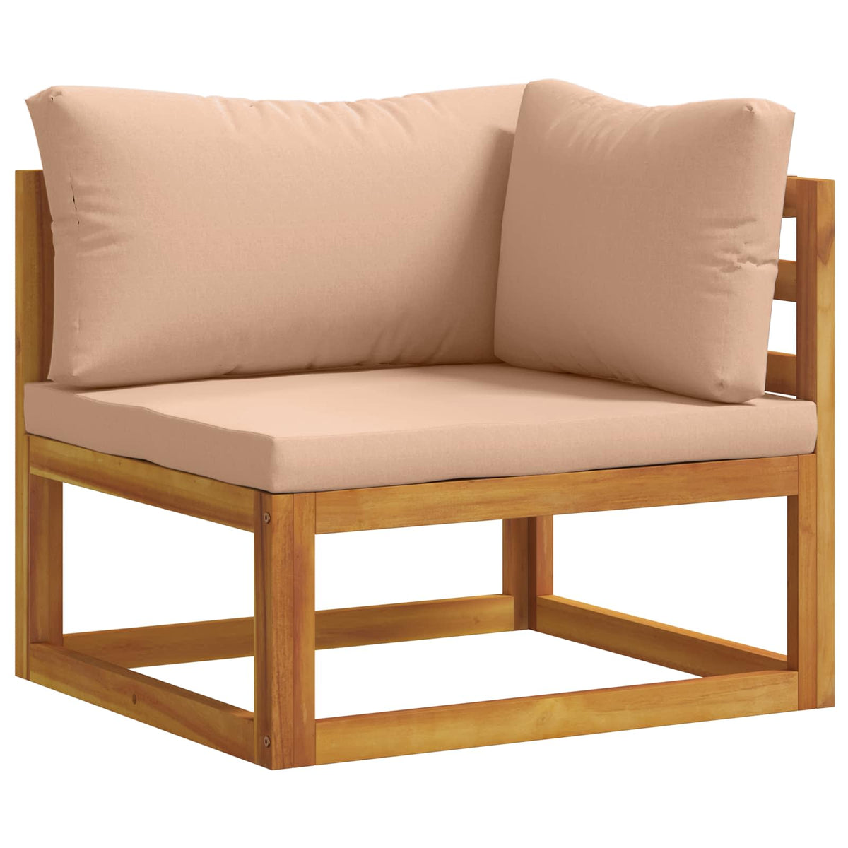 Kauč sa sjedećnicama u kutu 100 % poliester Solid-Acacia