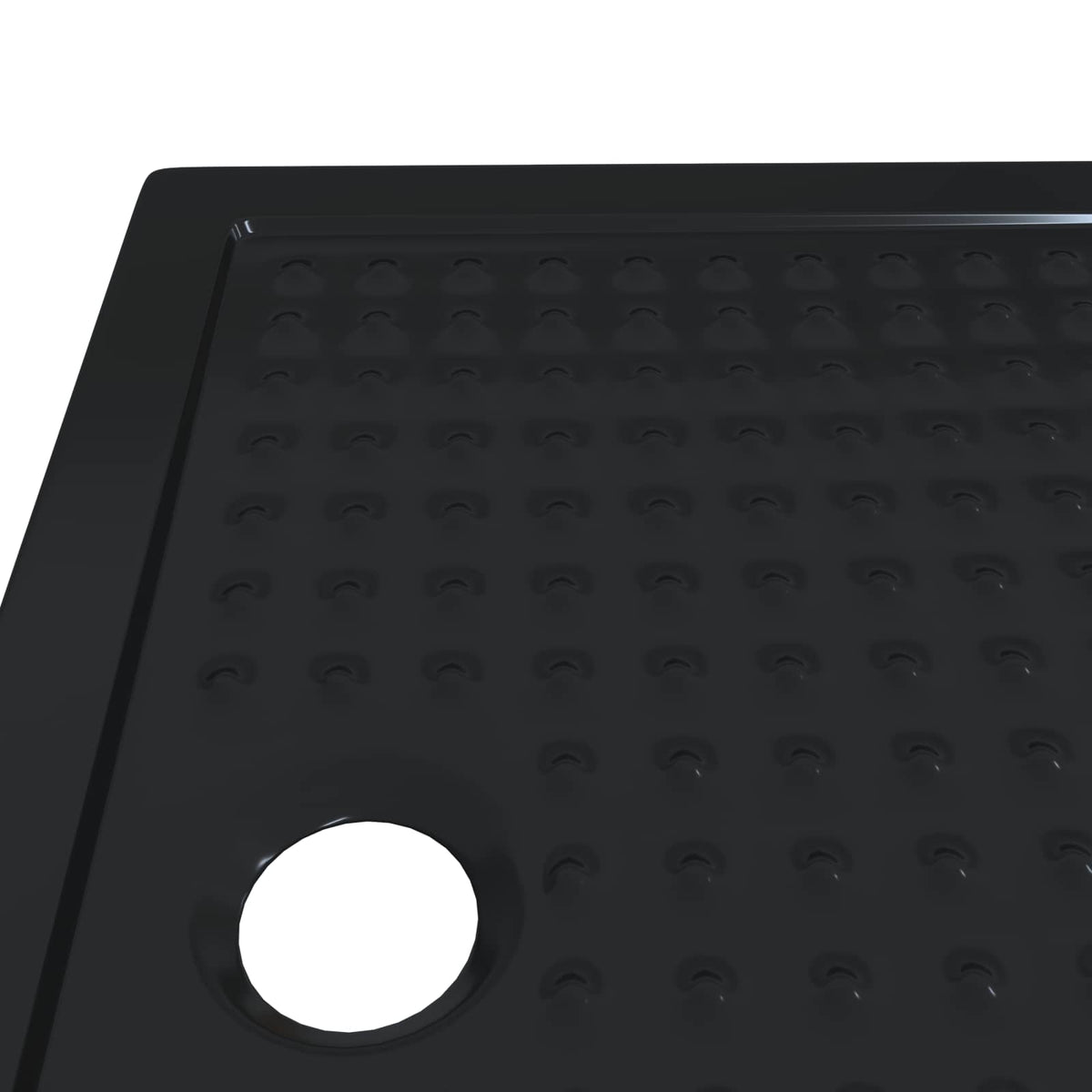Podloga za tuš s točkicama 100 x 80 x 4 cm ABS Crna
