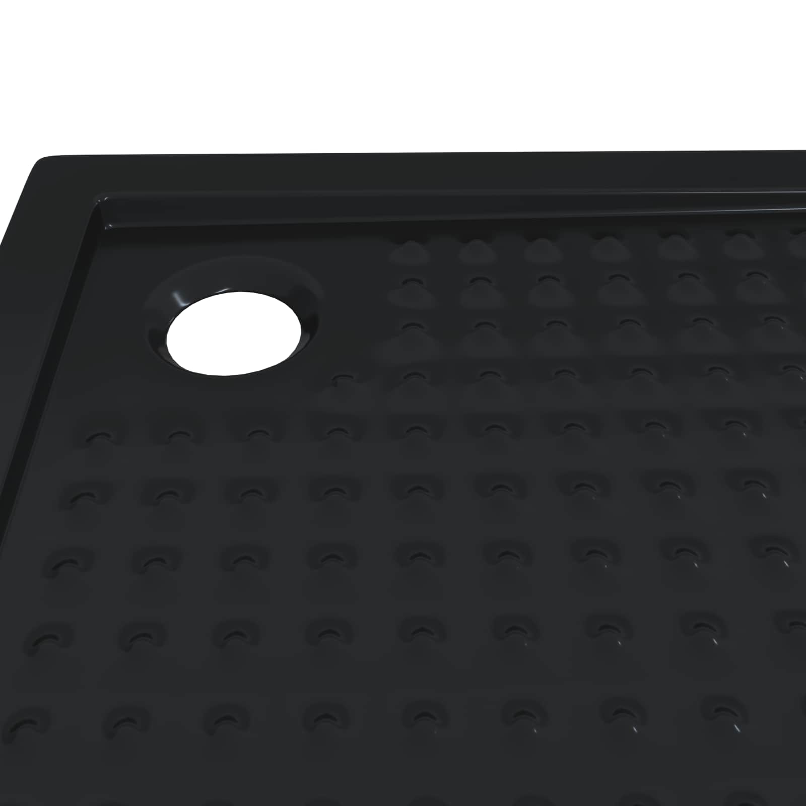 Podloga za tuš s točkicama 90 x 90 x 4 cm ABS Crna