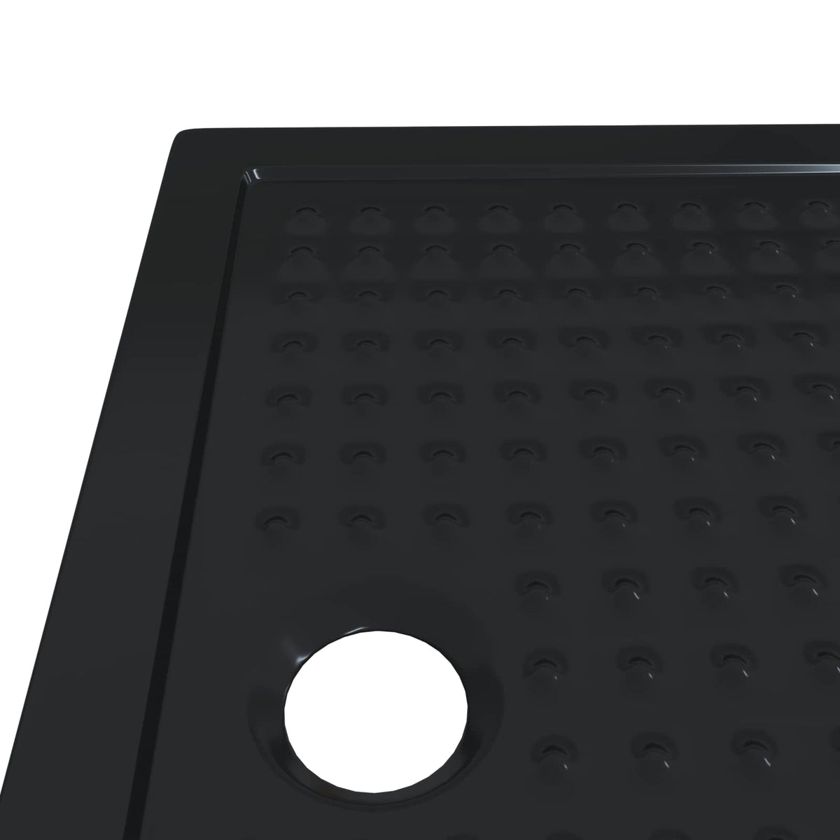 Podloga za tuš s točkicama 100 x 70 x 4 cm ABS Crna