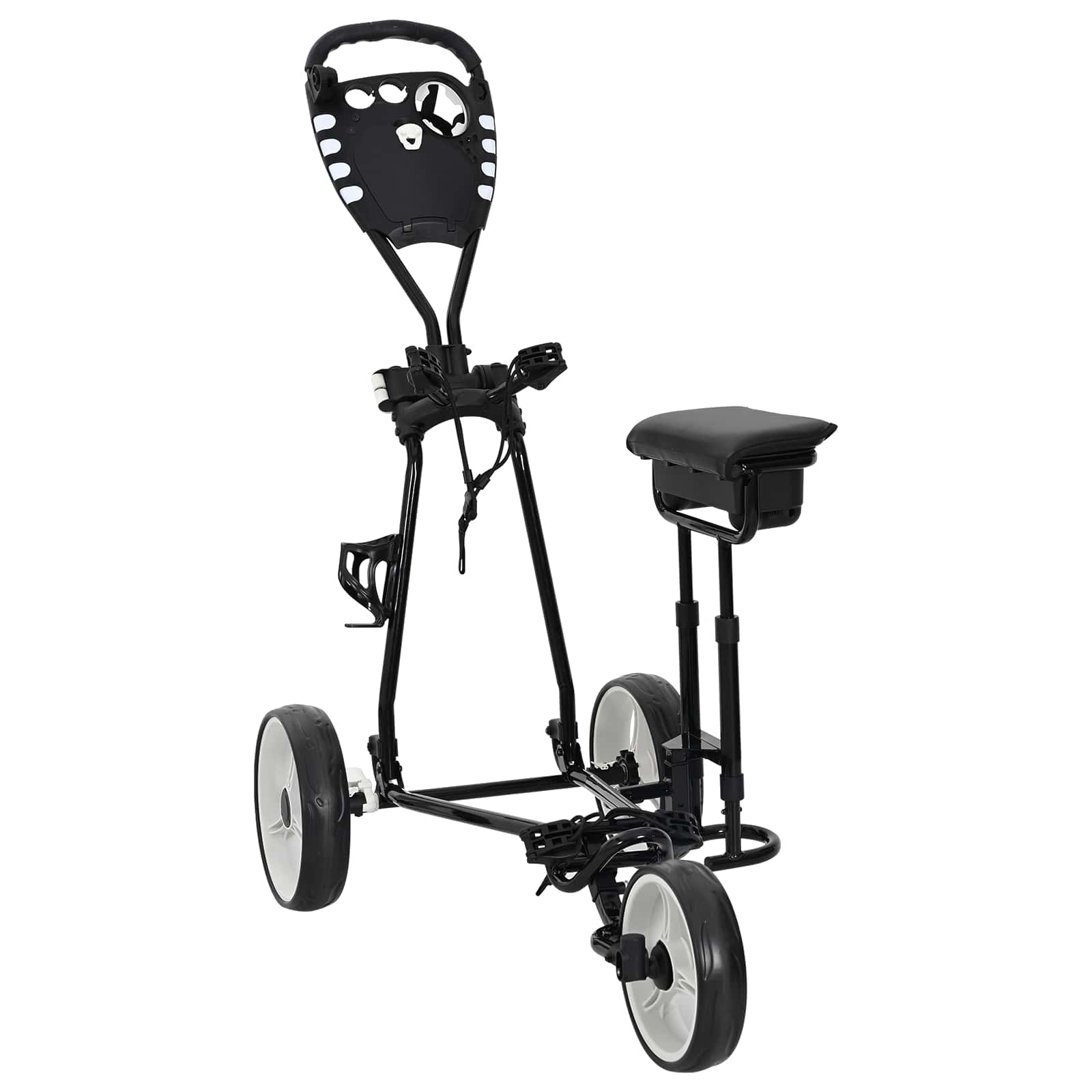 Golf Trolej s sjedištem Crna i bijela 100 x 60 x 130 cm Željezo