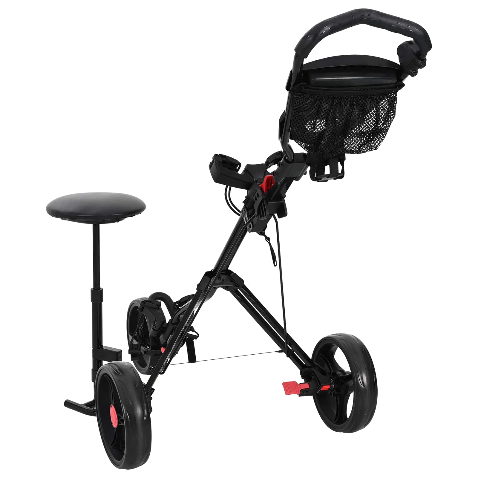 Golf Trolej s sjedištem Crna 95 x 69 x 114 cm Željezo
