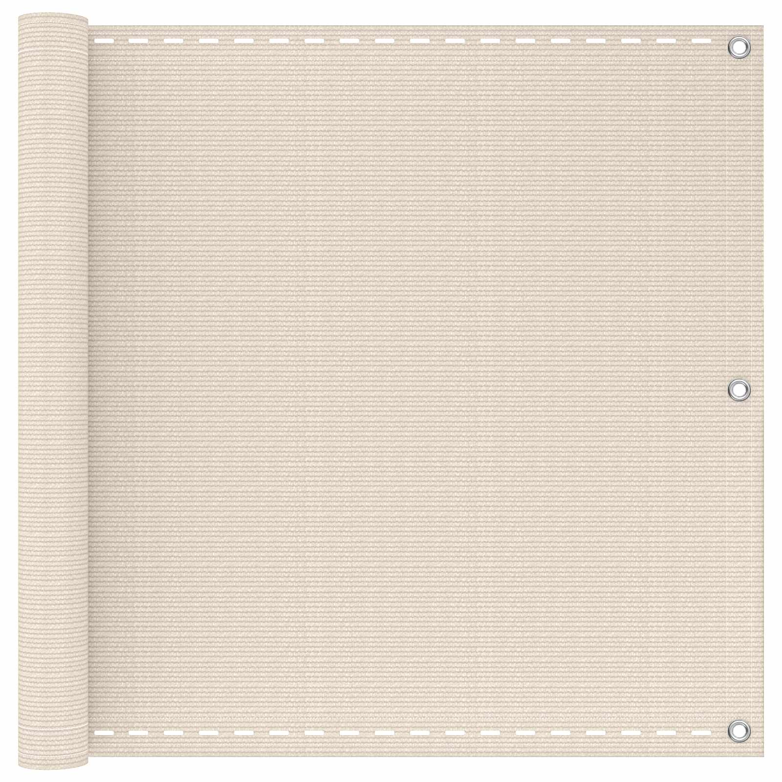 Balcony ekran Krem 120 x 1000 cm HDPE i Aluminij