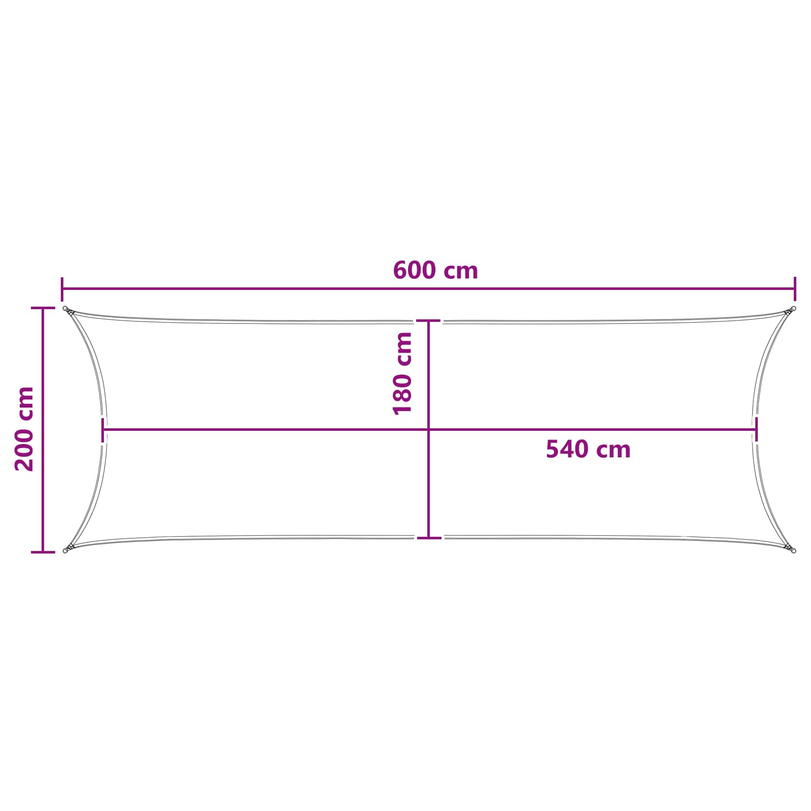 Jedrilica za sunčevu sjenu 2 x 6 m HDPE Pravokutni Terakota