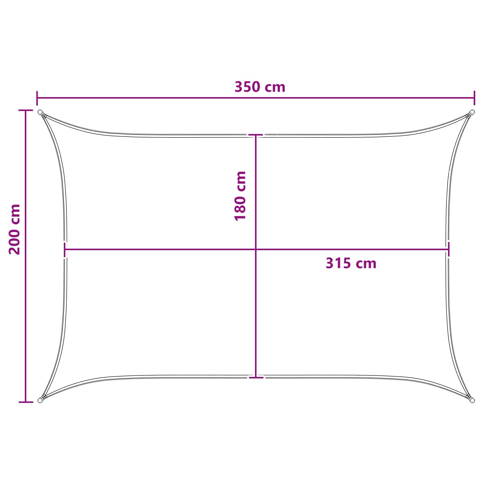 Jedrilica za sunčevu sjenu Svijetlo siva i bijela. 2 x 3,5 m