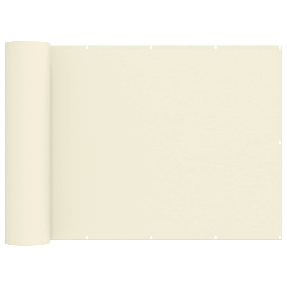 Zaslon za privatnost na balkonu 180 x 500 cm Polyester Krem
