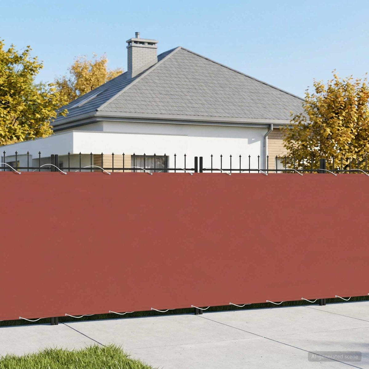 Zaslon za privatnost na balkonu 180 x 1000 cm Polyester Terakota
