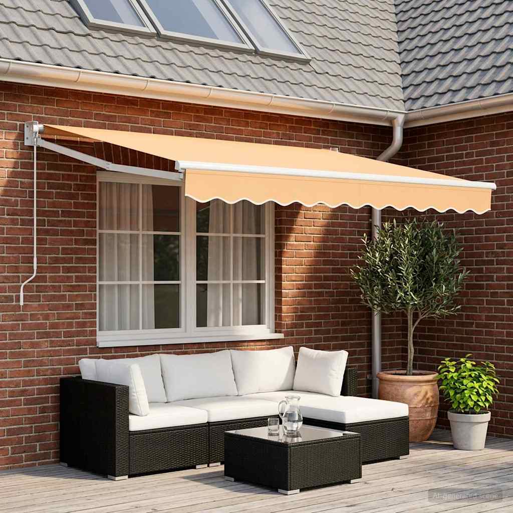 Povlačivi tende Pijesak 3,5 x 2 m 100% Poliester i Aluminij