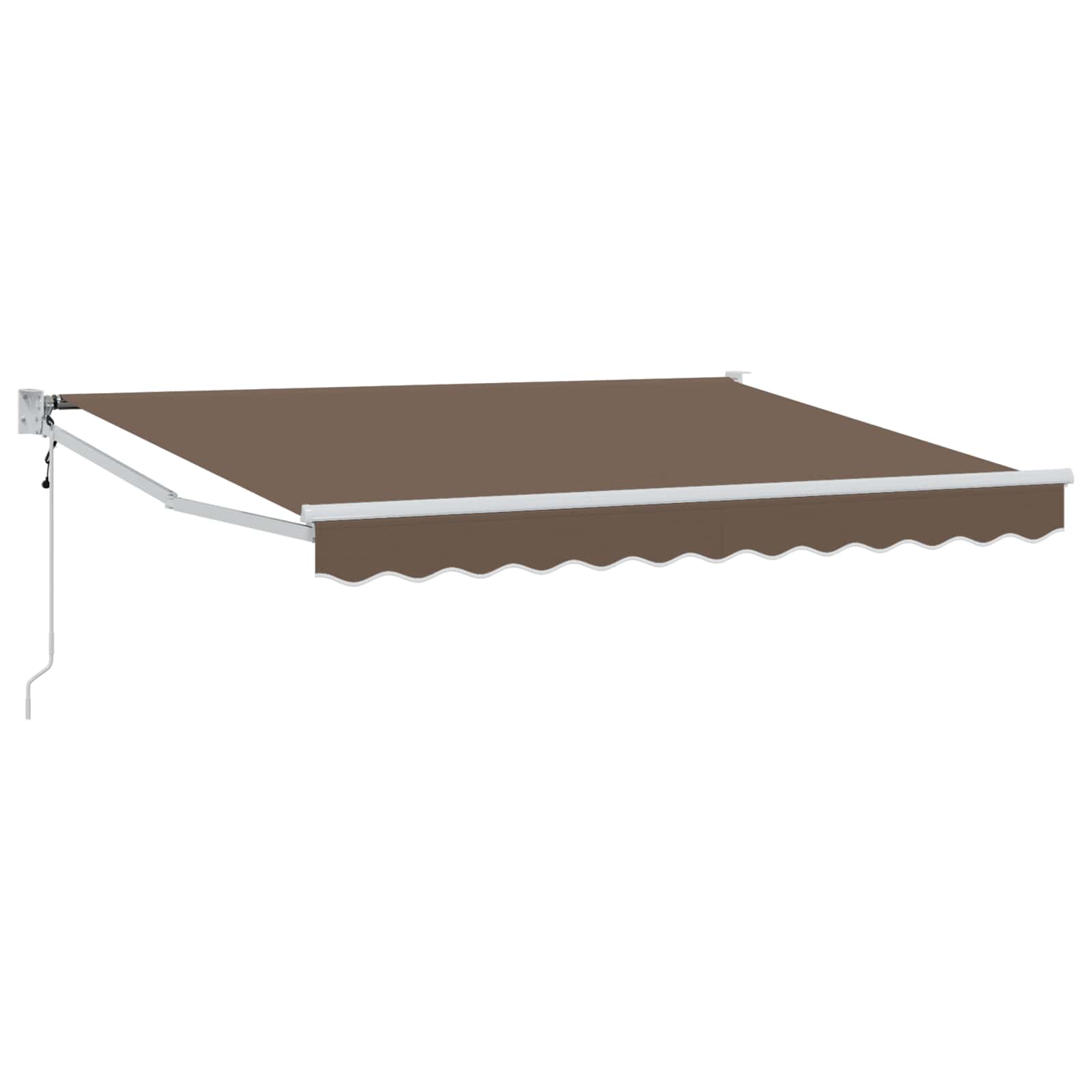 Nadstrešnica Sivosmeđa 2,5 x 2 m Poliester i metal