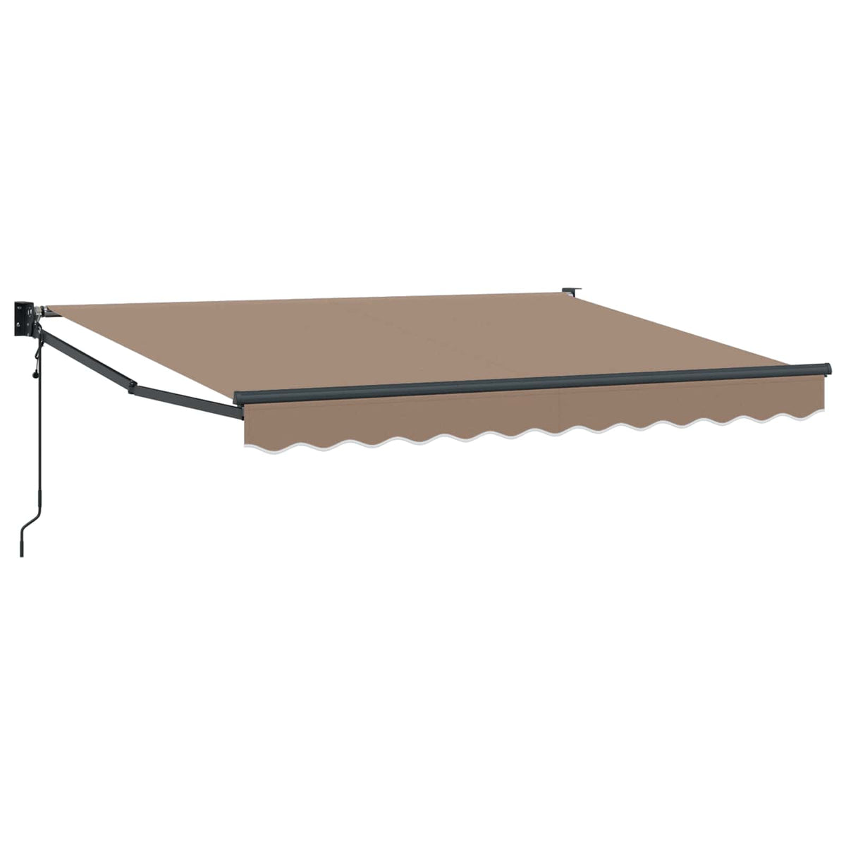Povlačivi tende Sivosmeđa 4 x 2 m Poliester i metal