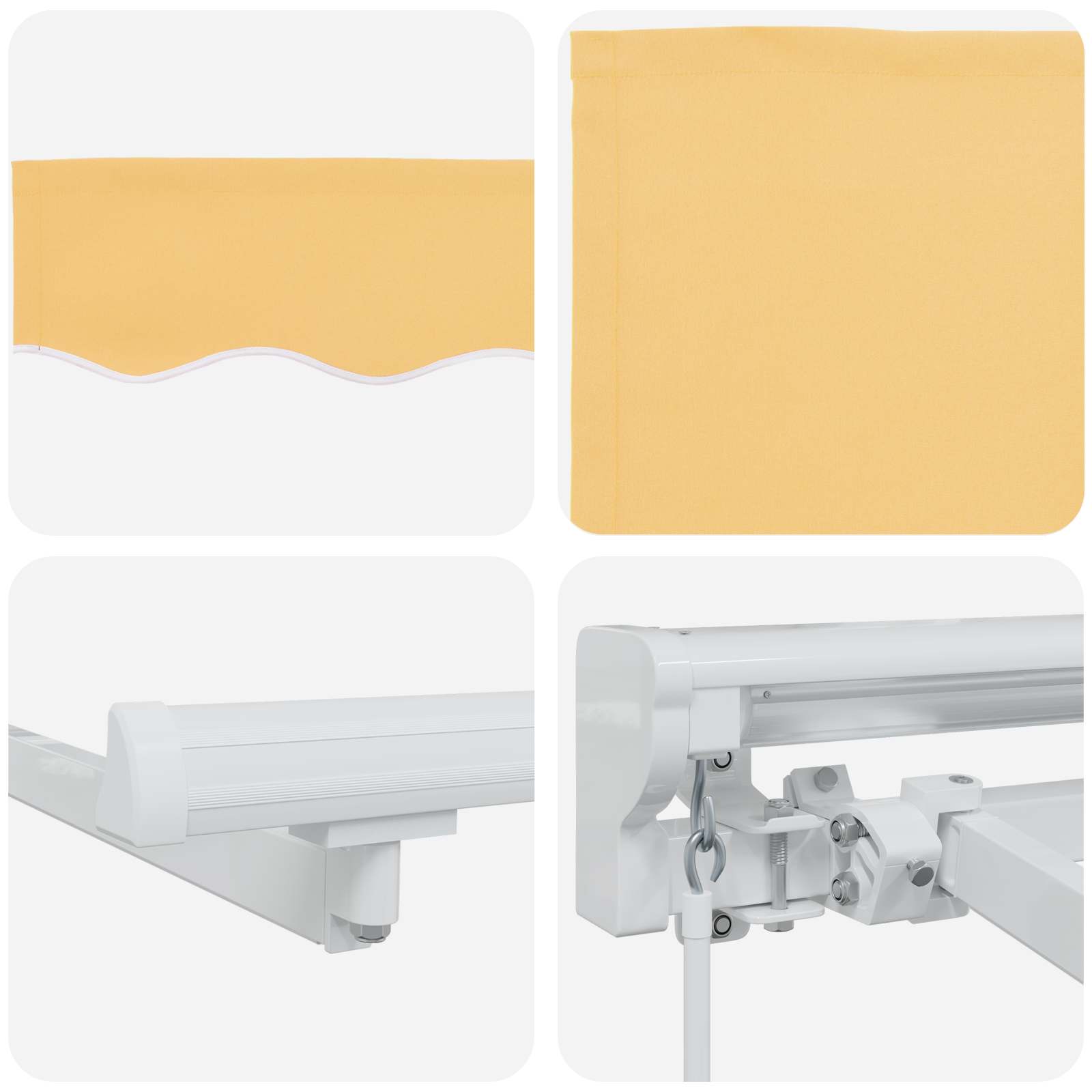 Povlačivi tende Pijesak 4 x 2 m Poliester i aluminij
