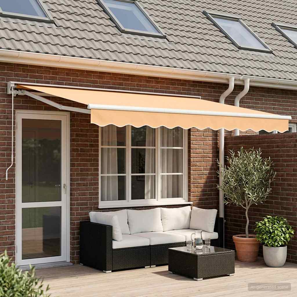 Povlačivi tende Pijesak 4 x 2 m Poliester i aluminij