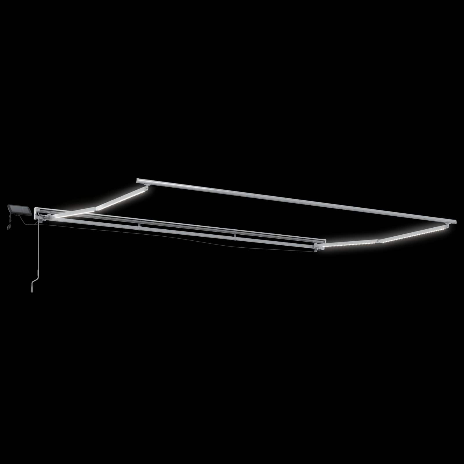 Ručni okvir tende s LED-ima Sivosmeđa 4 x 2 m