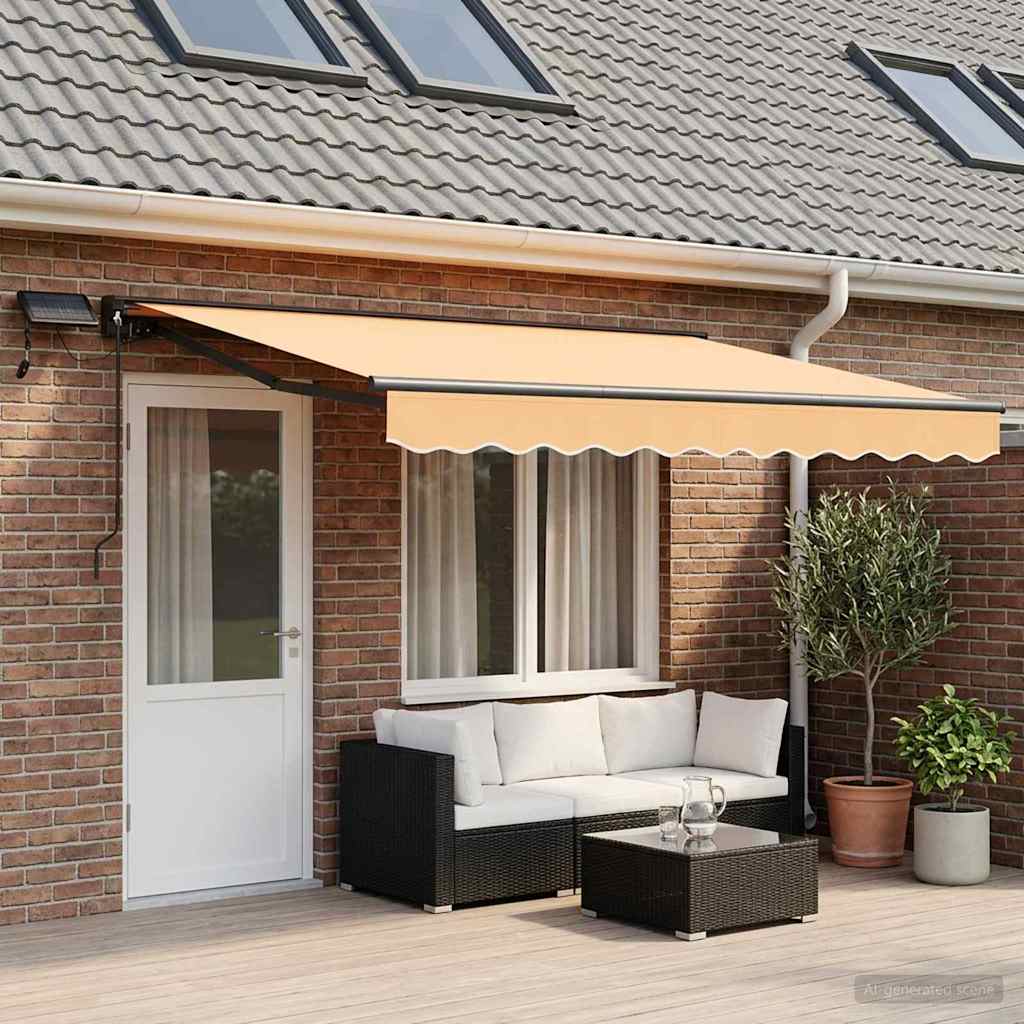 Ručni okvir tende s LED-ima Pijesak 4 × 3 m