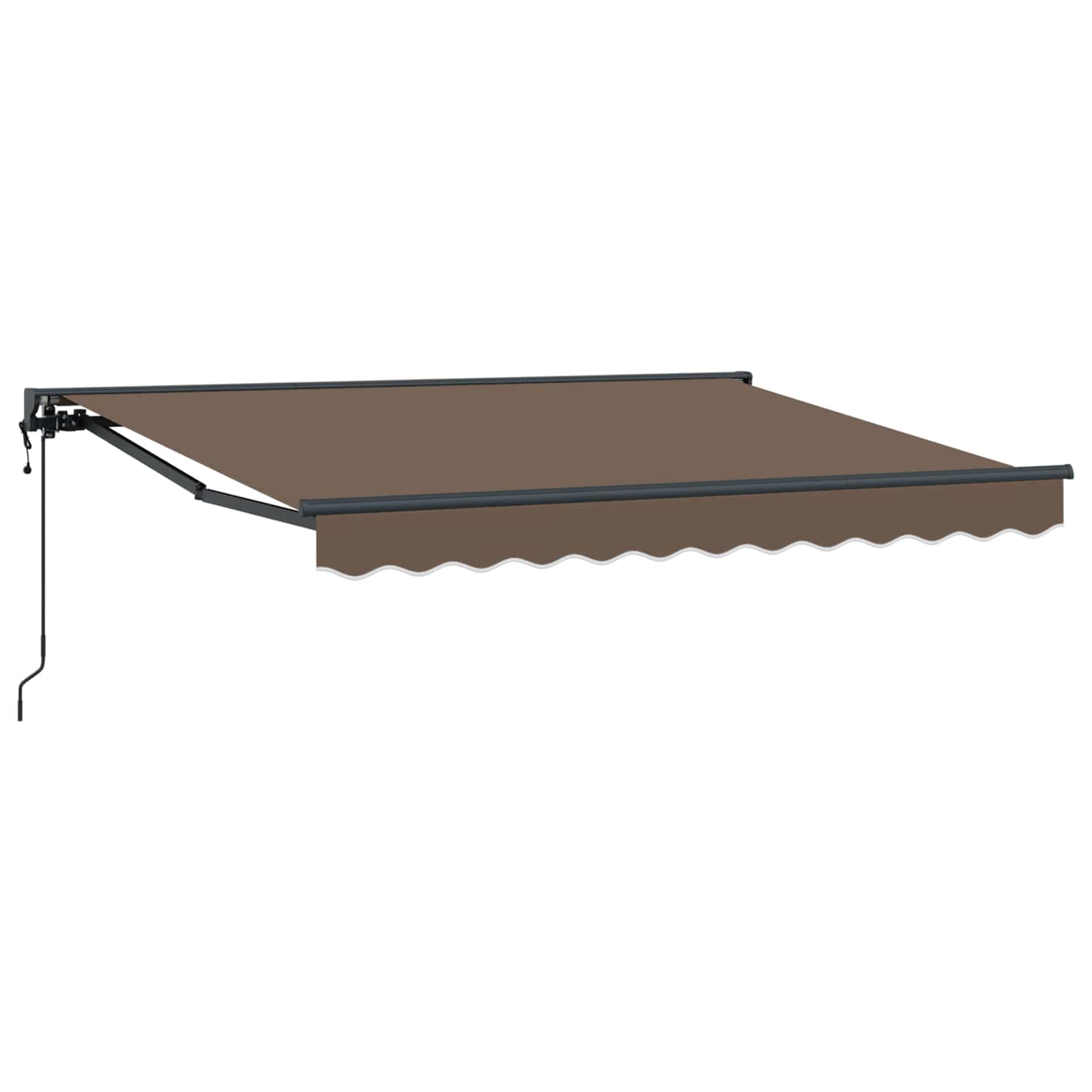 Povlačivi tende Sivosmeđa 3 x 2,5 m Poliester i aluminij