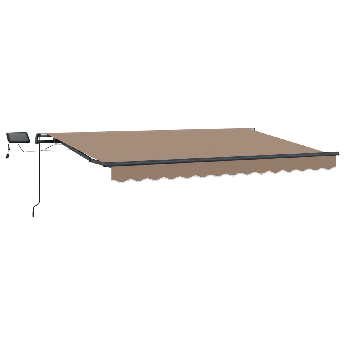 Povlačivi tende Sivosmeđa 350 x 250 cm Tkanina i Aluminij