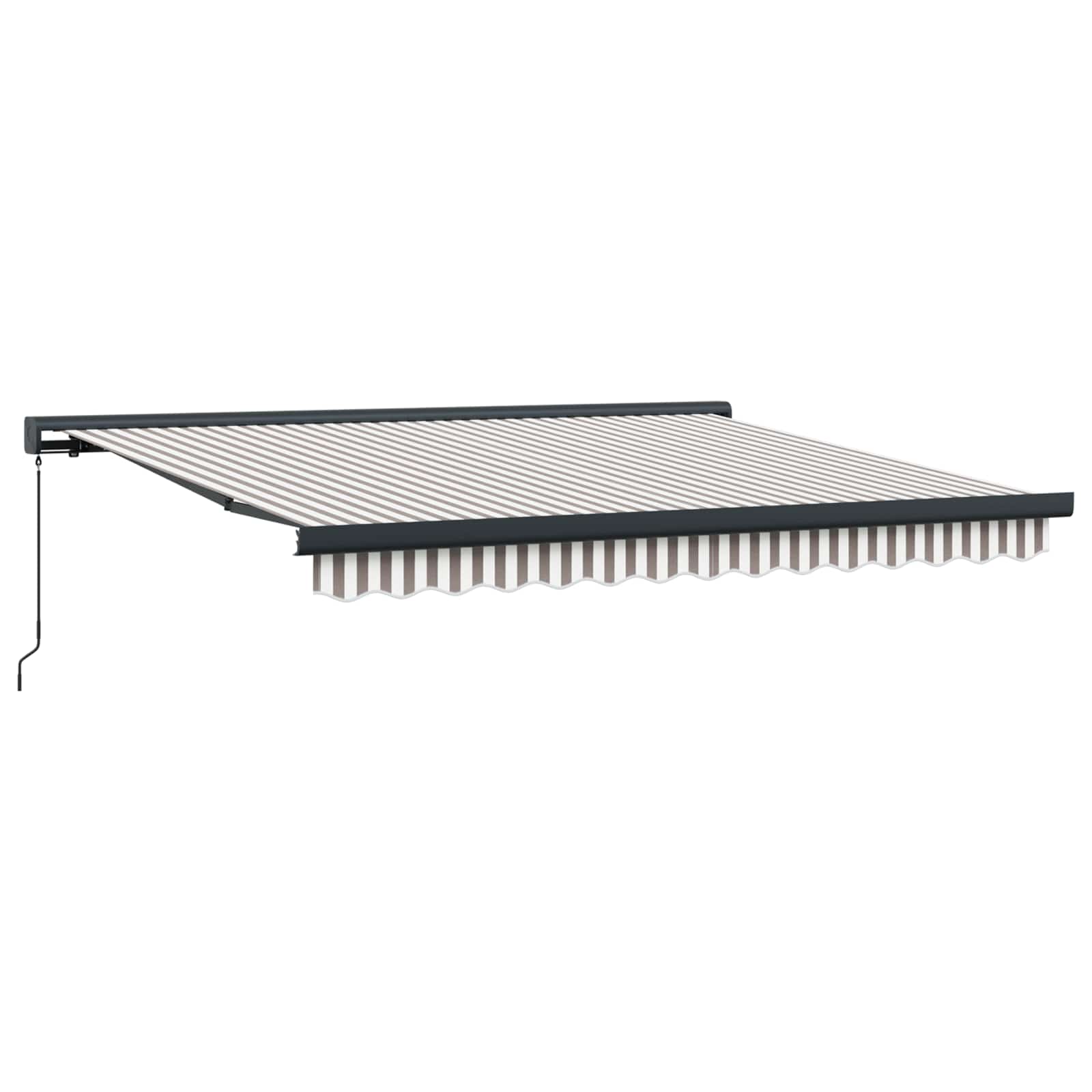 Povlačivi tende Svijetlo siva i bijela. 400 × 300 cm