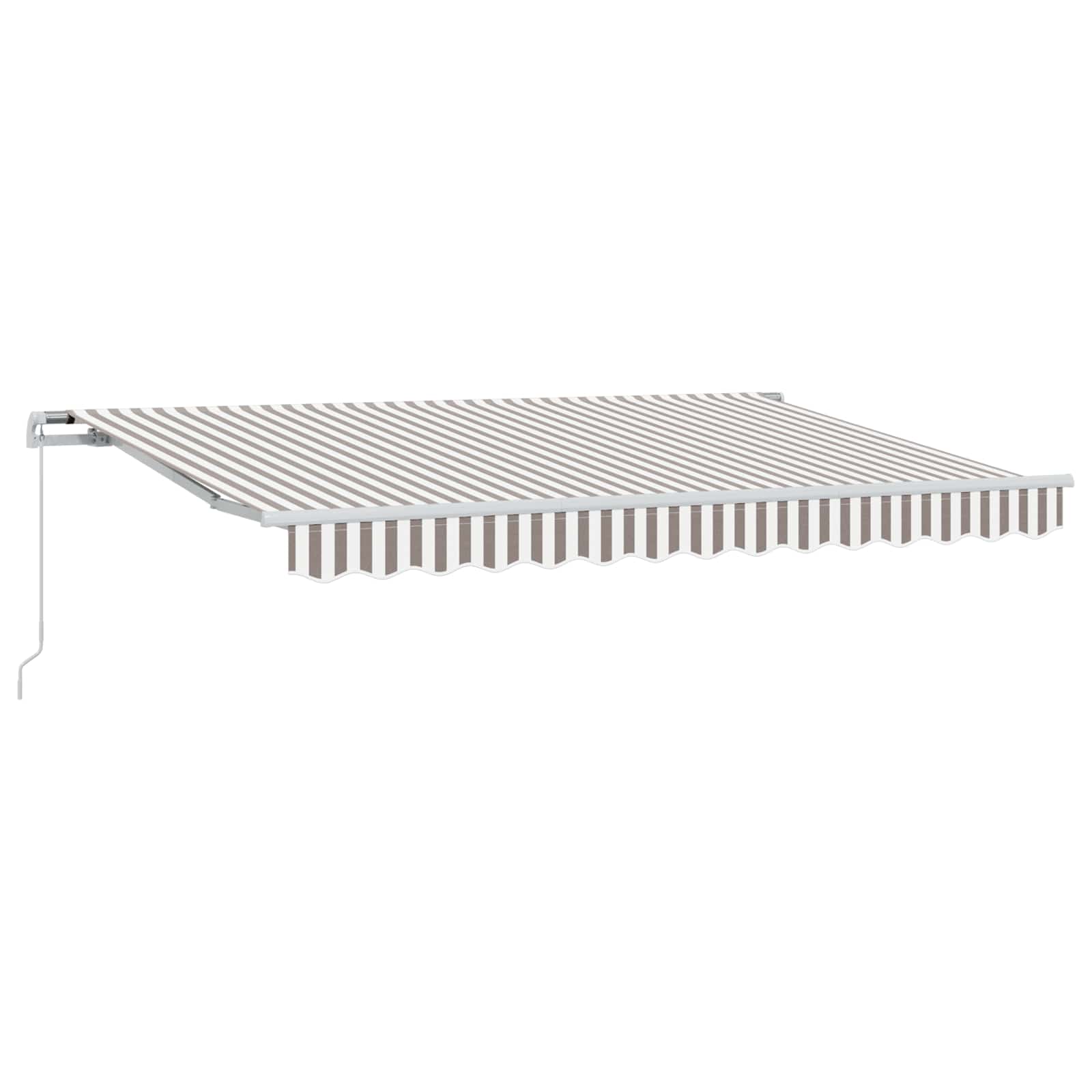 Povlačivi tende Svijetlo siva i bijela. 400 × 350 cm