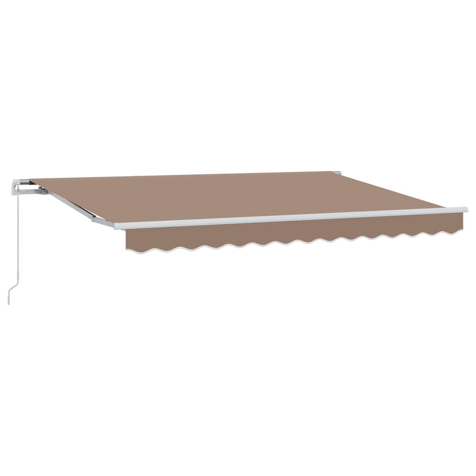 Povlačivi tende Sivosmeđa 400 × 350 cm Poliester i aluminij