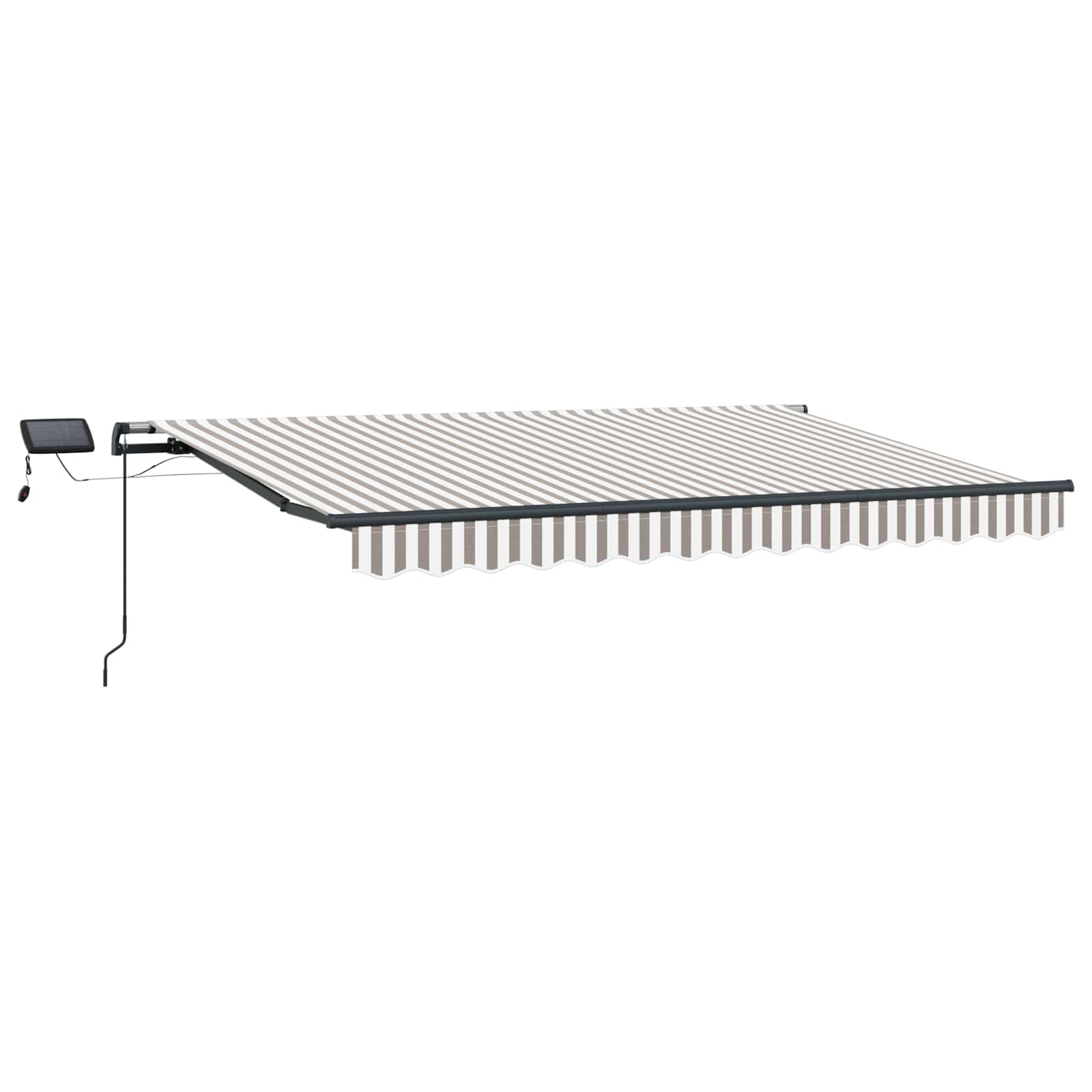 Povlačivi tende Svijetlo siva i bijela. 400 × 350 cm