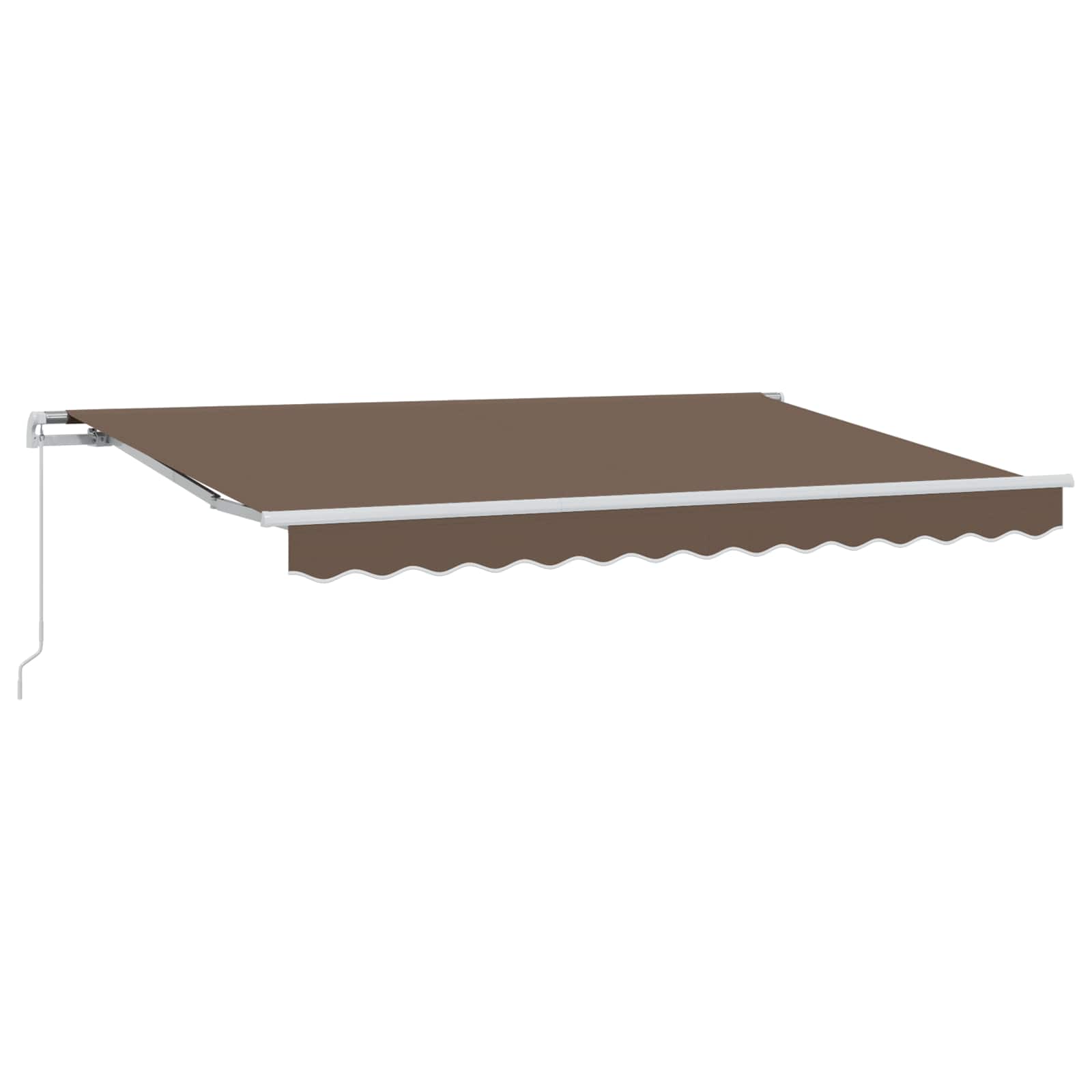 Povlačivi tende Sivosmeđa 450 × 300 cm Poliester i aluminij