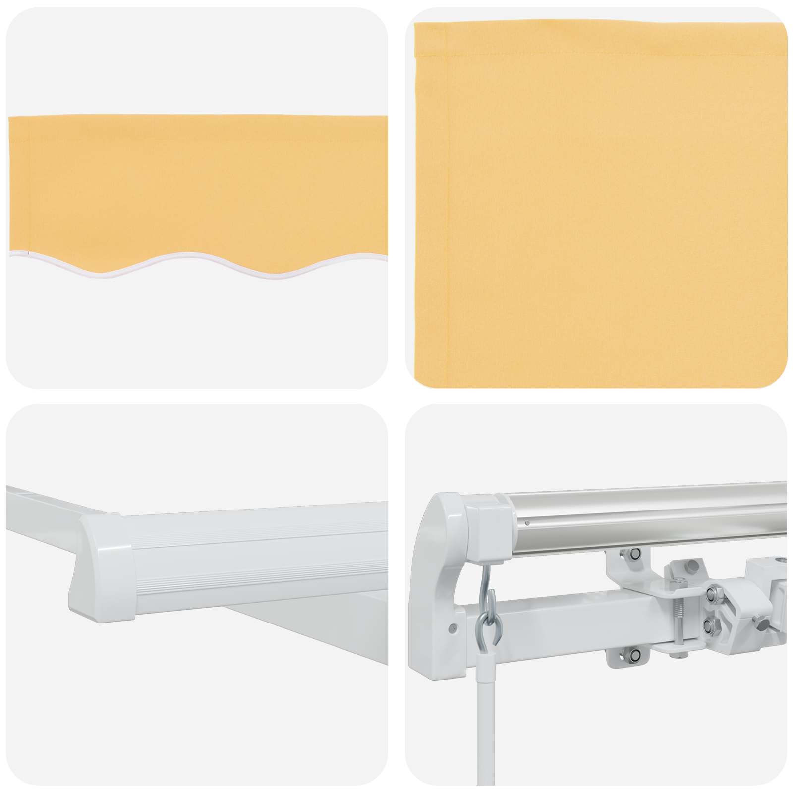 Povlačivi tende Pijesak 450 × 350 cm Poliester i aluminij