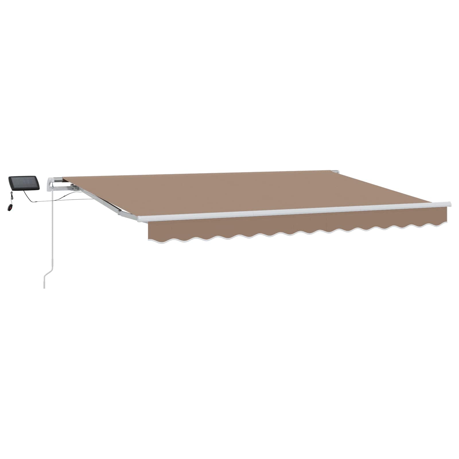 Povlačivi tende Sivosmeđa 450 × 350 cm Tkanina i Aluminij