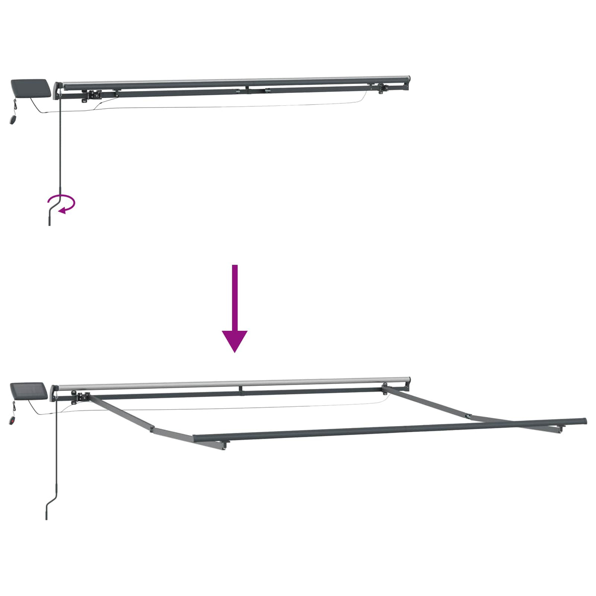Povlačivi tende Pijesak 450 × 350 cm Tkanina i Aluminij