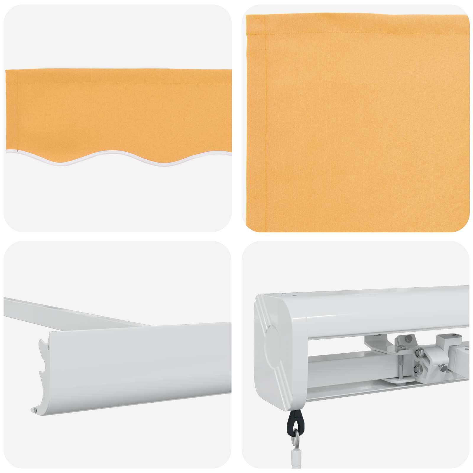 Povlačivi tende Pijesak 500 × 300 cm Platno i Aluminij