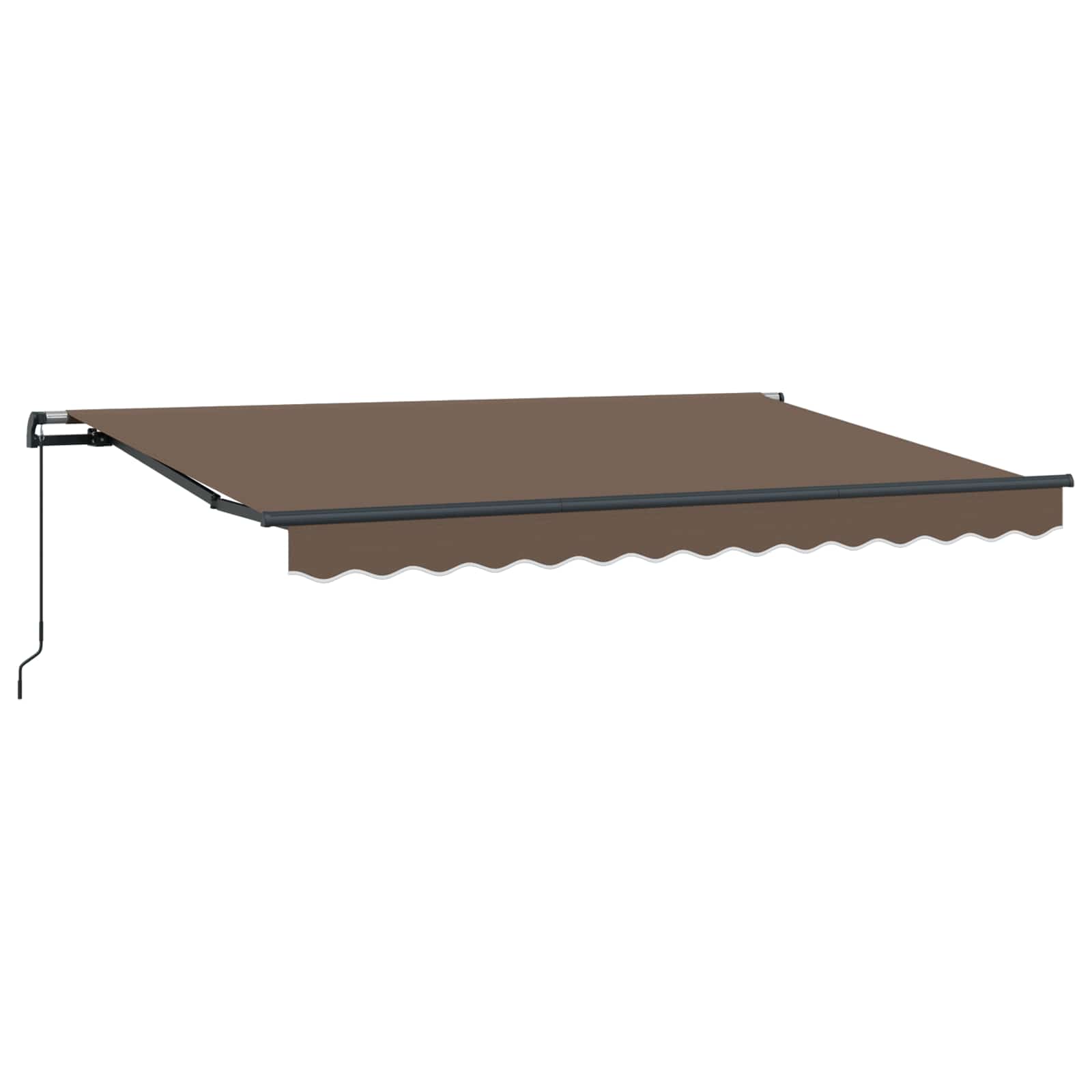 Povlačivi tende Sivosmeđa 500 × 350 cm Poliester i aluminij